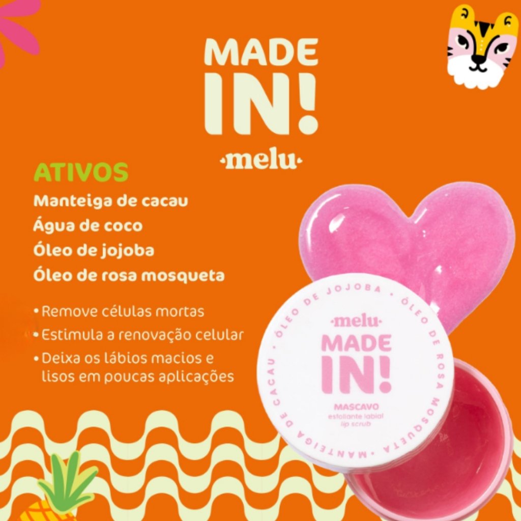 Esfoliante Labial Mascavo Made In   - Rrl6800 -   Melu ÚNICO 3