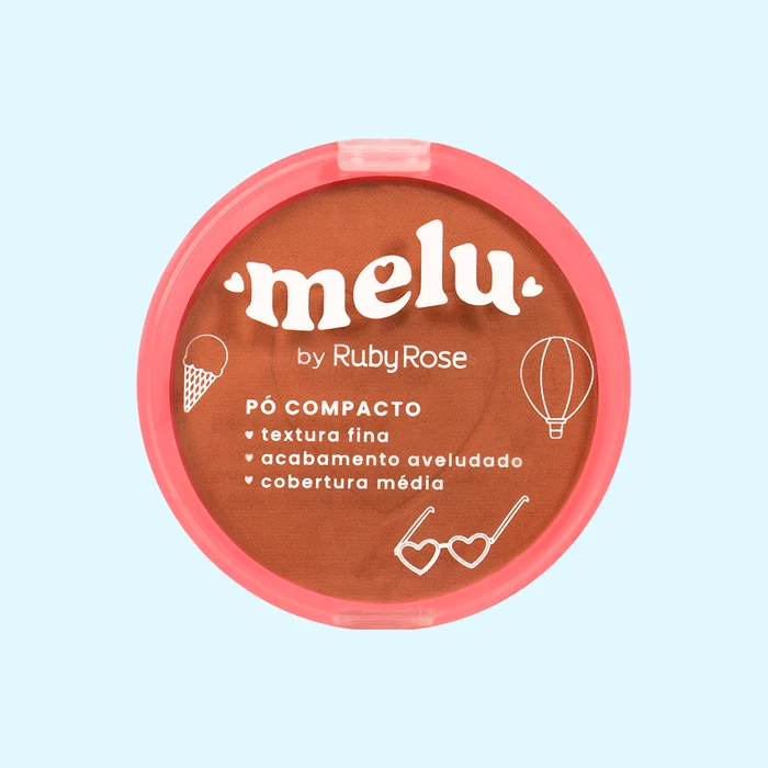 Po Facial Compacto Melu By Ruby Rose 10 g Aveludado Cobertura Media