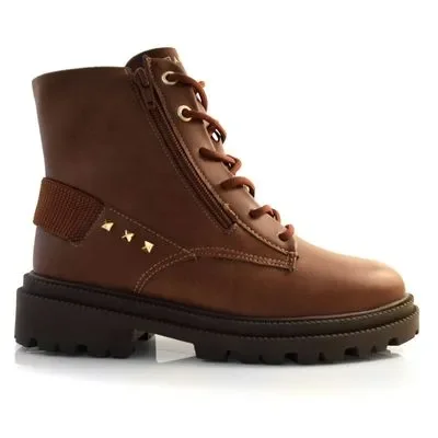 Bota Coturno Ramarim Casual Feminino Marrom 24-62104