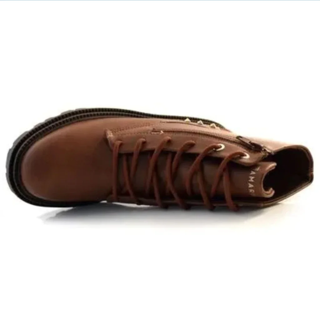 Bota Coturno Ramarim Casual Feminino Marrom 24-62104 Marrom 6