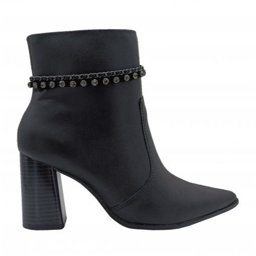 Bota Ramarim Cano Curto Preta Feminina 24-58104
