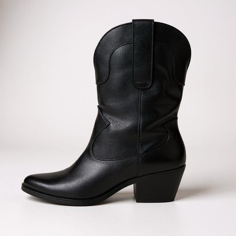 Bota Texana Country Couro Preto Dani Duran 93802 Preto 1