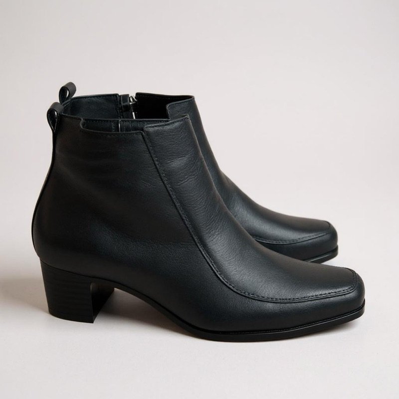 Bota Couro Cano Curto Dani Duran 14037 Preto 1