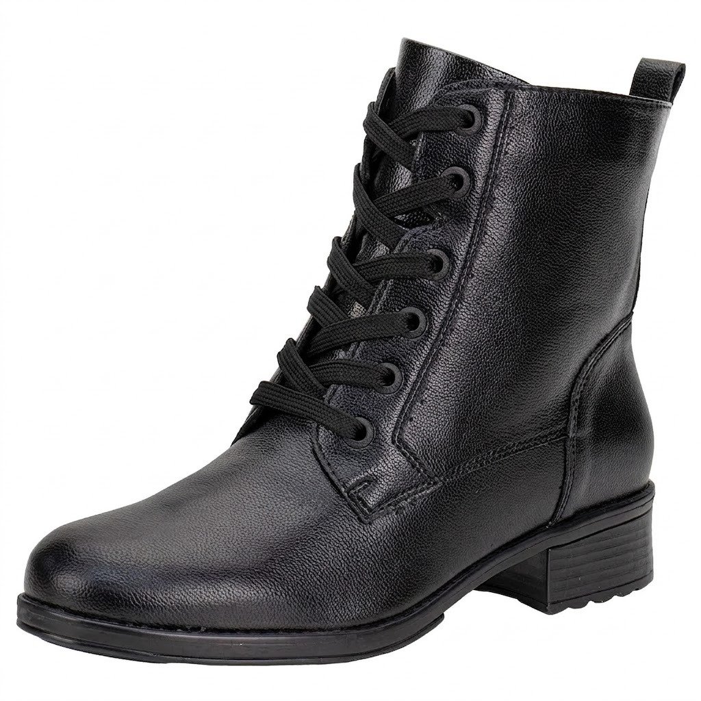 Bota Feminina Coturno Mooncity Preto 72112
