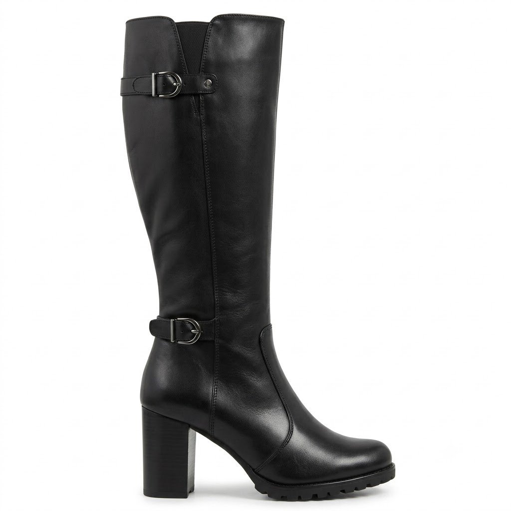 Bota Feminina Cano Alto Mooncity 73176 Preto
