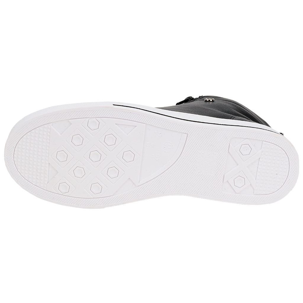 Tenis Casual Abotinado Off white e preto Via Marte Preto 3
