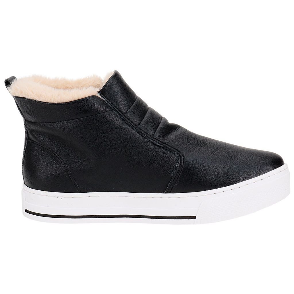 Tenis Casual Abotinado Off white e preto Via Marte Preto 4