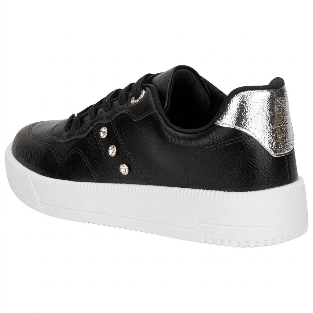 Tenis Feminino Preto Casual Vizzano1489.102 Preto 2