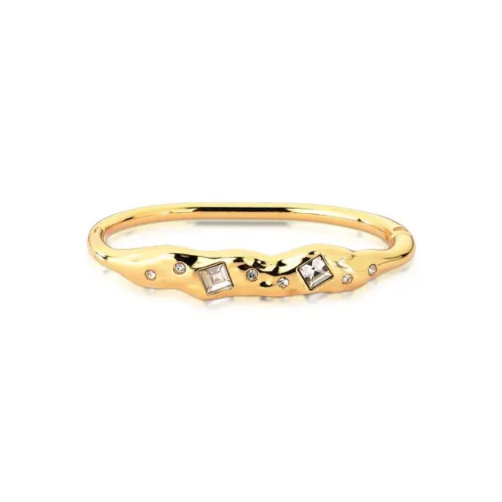 Bracelete Feminino Brilho Dourado Banhado a Ouro 18k Elegante Presente Feminino