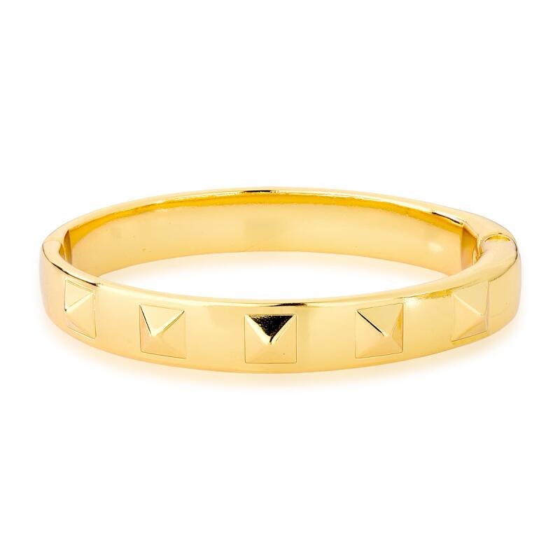 Bracelete Feminino com spike Dourado Banhado a Ouro 18k Elegante Presente Feminino
