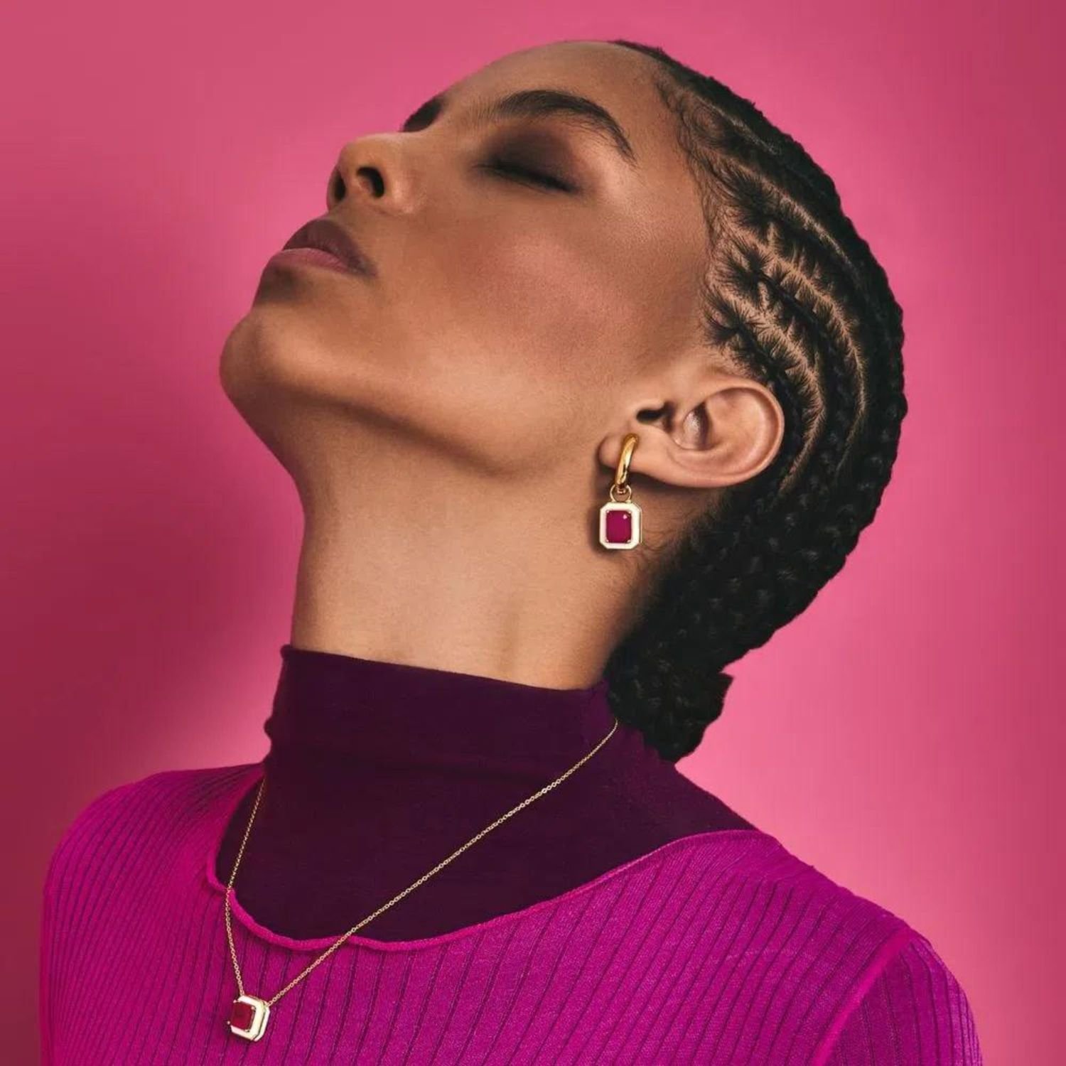 Brinco Argola Pink Fashion Dourado Banhado a Ouro 18k Elegante Presente Feminino Dourado 2