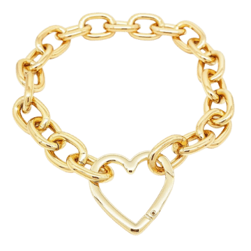 Colar Feminino curto em correntaria com fecho coração Dourado Banhado a Ouro 18k Elegante Presente Feminino