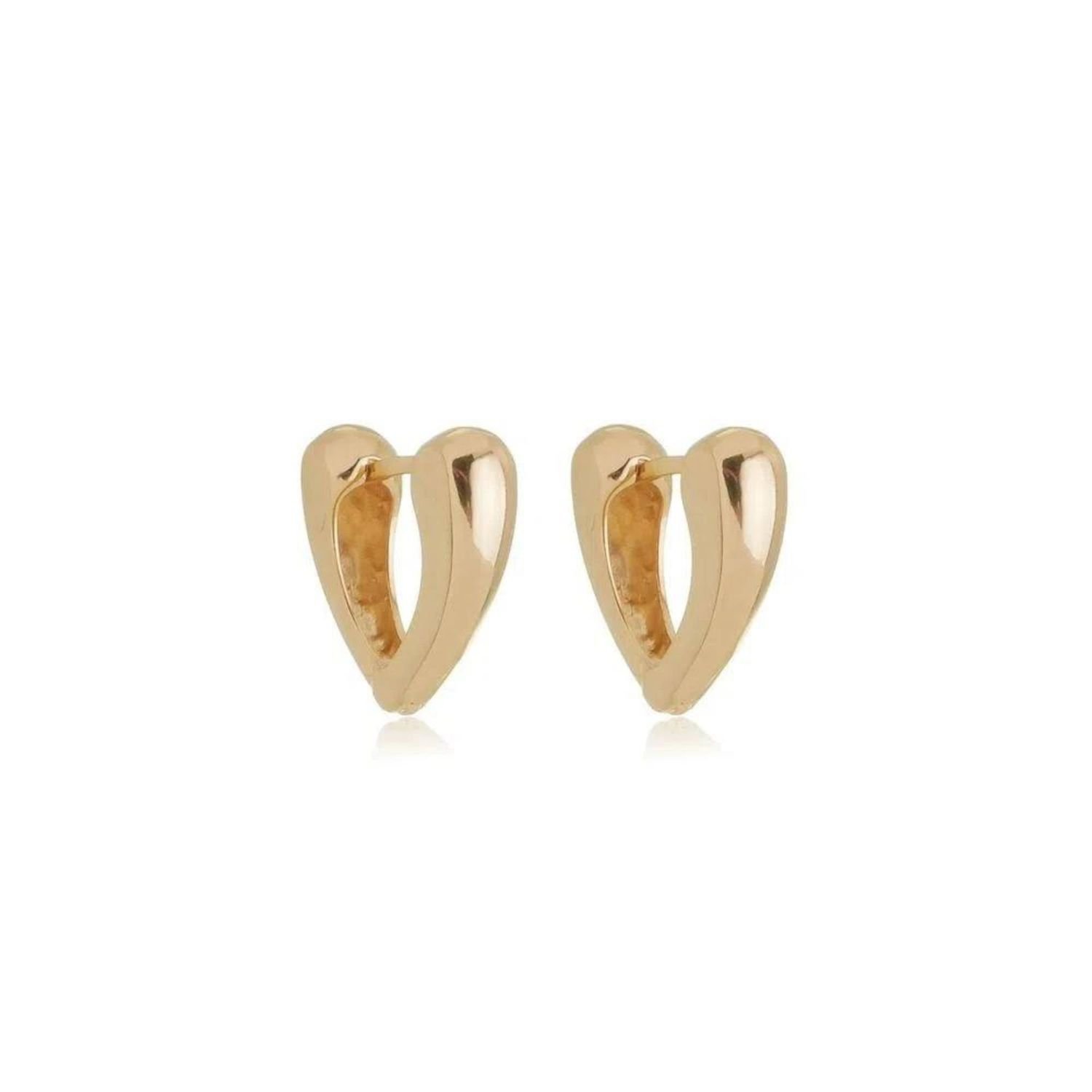 Brinco Argola Drop P Dourado Banhado a Ouro 18k Elegante Presente Feminino