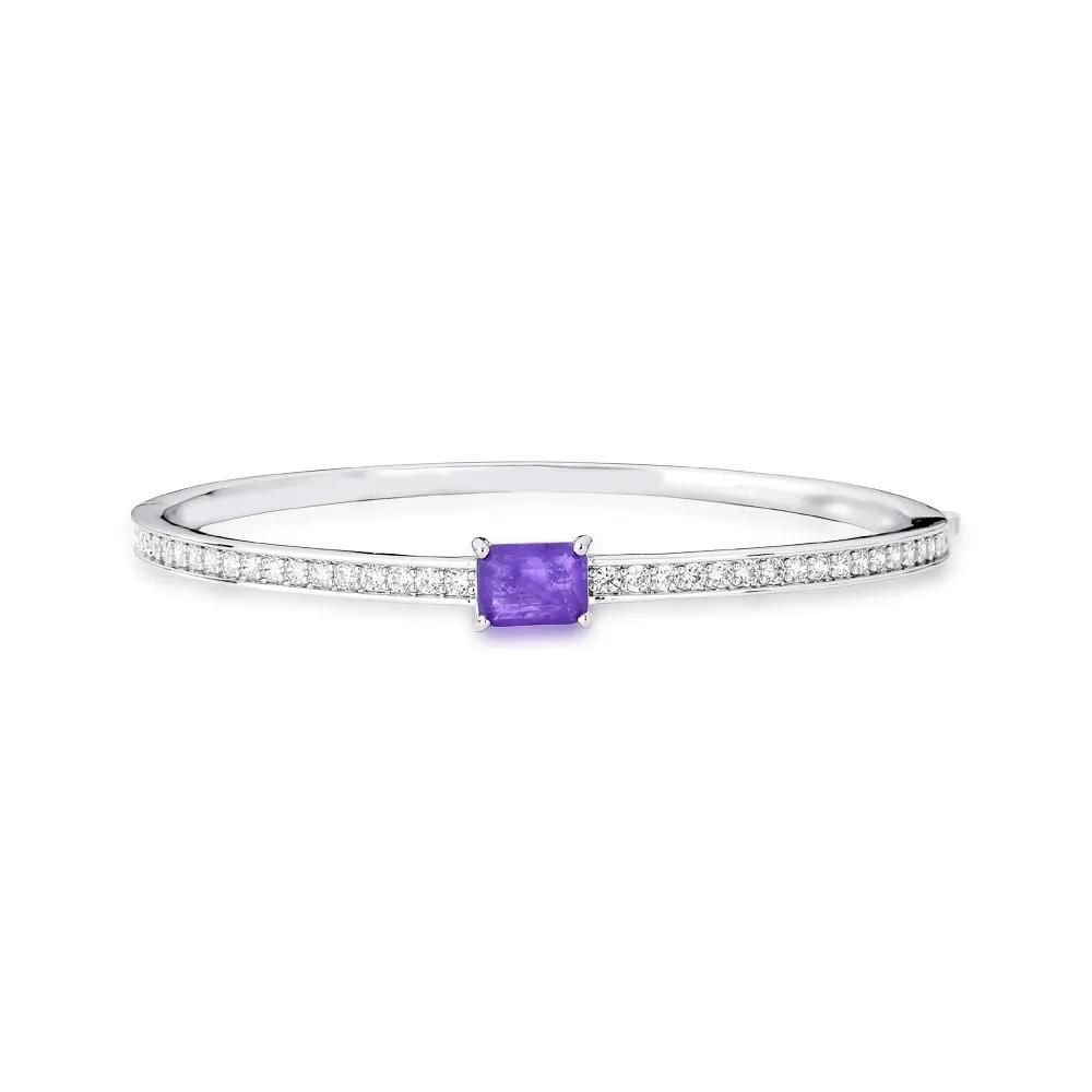Bracelete Feminino Meta Mauve Dourado Banhado a Ouro 18k Elegante Presente Feminino
