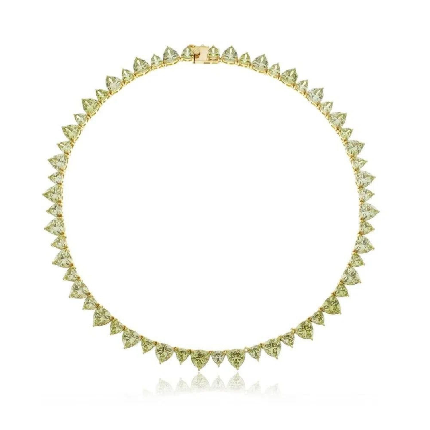 Colar Feminino Riviera Glow Lime - Dourado Lima Dourado Banhado a Ouro 18k Elegante Presente Feminino
