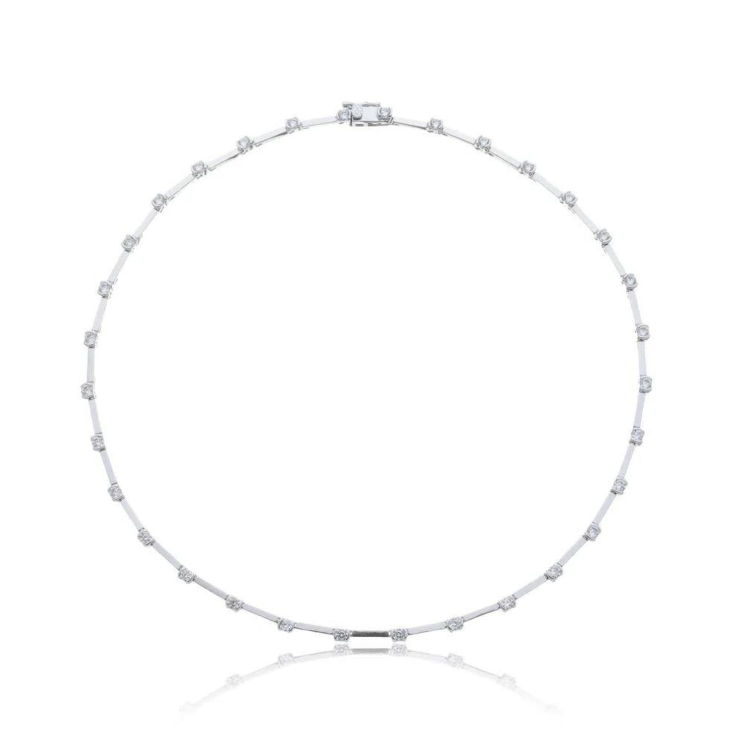 Colar Feminino Riviera Slim Glow Bride - Ródio Zircônia Incolor