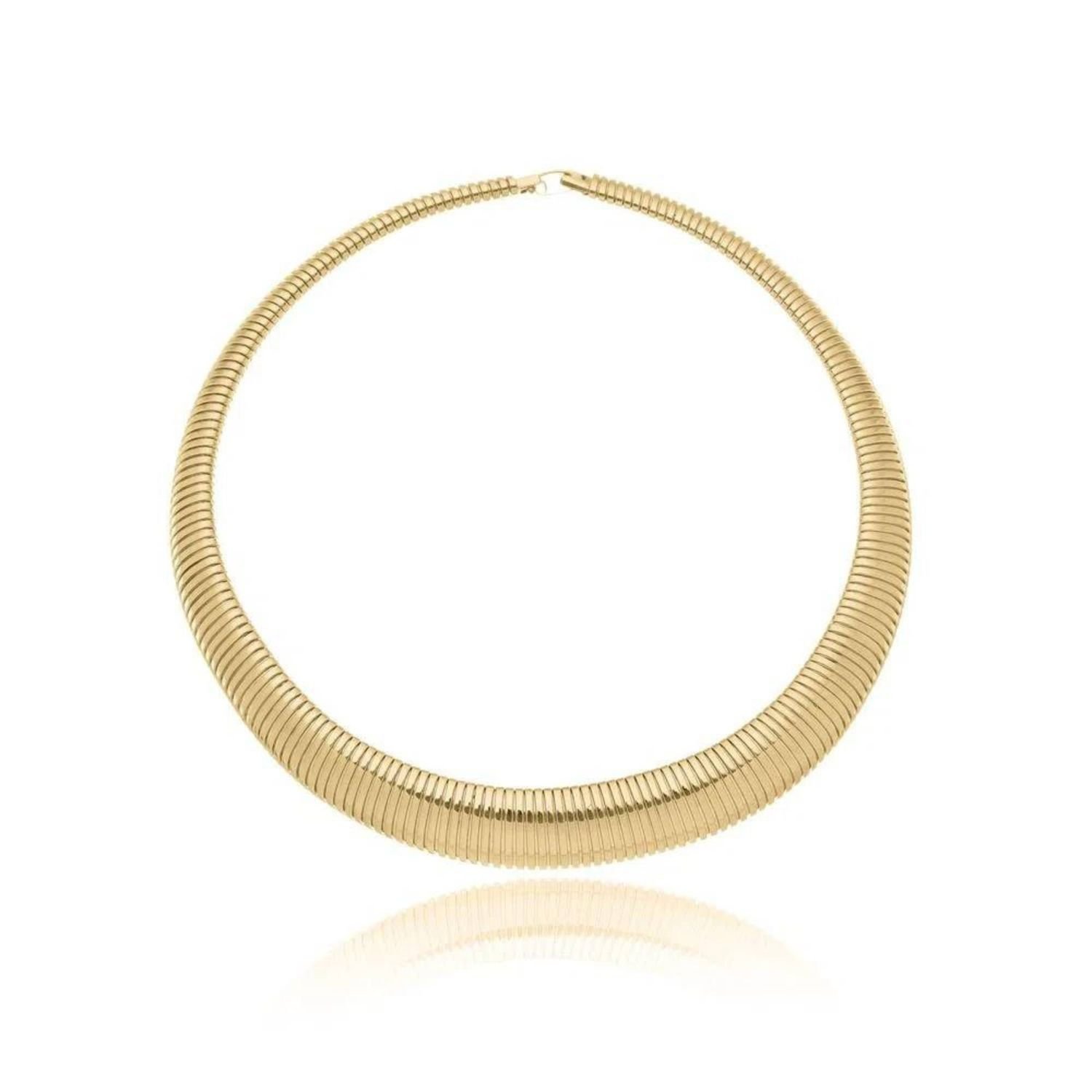Colar Feminino Snake Power Dourado Banhado a Ouro 18k Elegante Presente Feminino