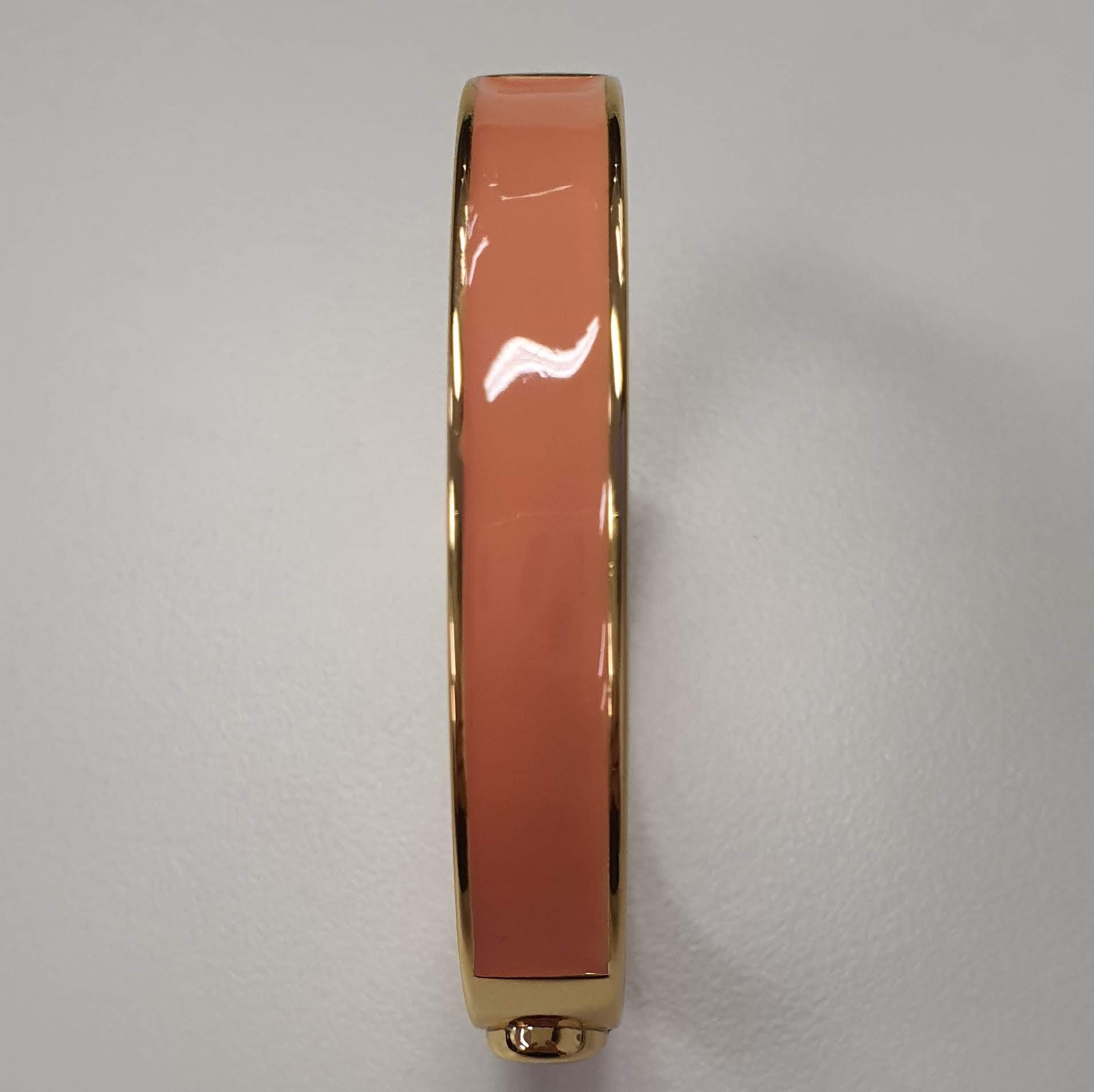 Bracelete Feminino Dourado Esmaltado Banhado a Ouro 18k Moderno