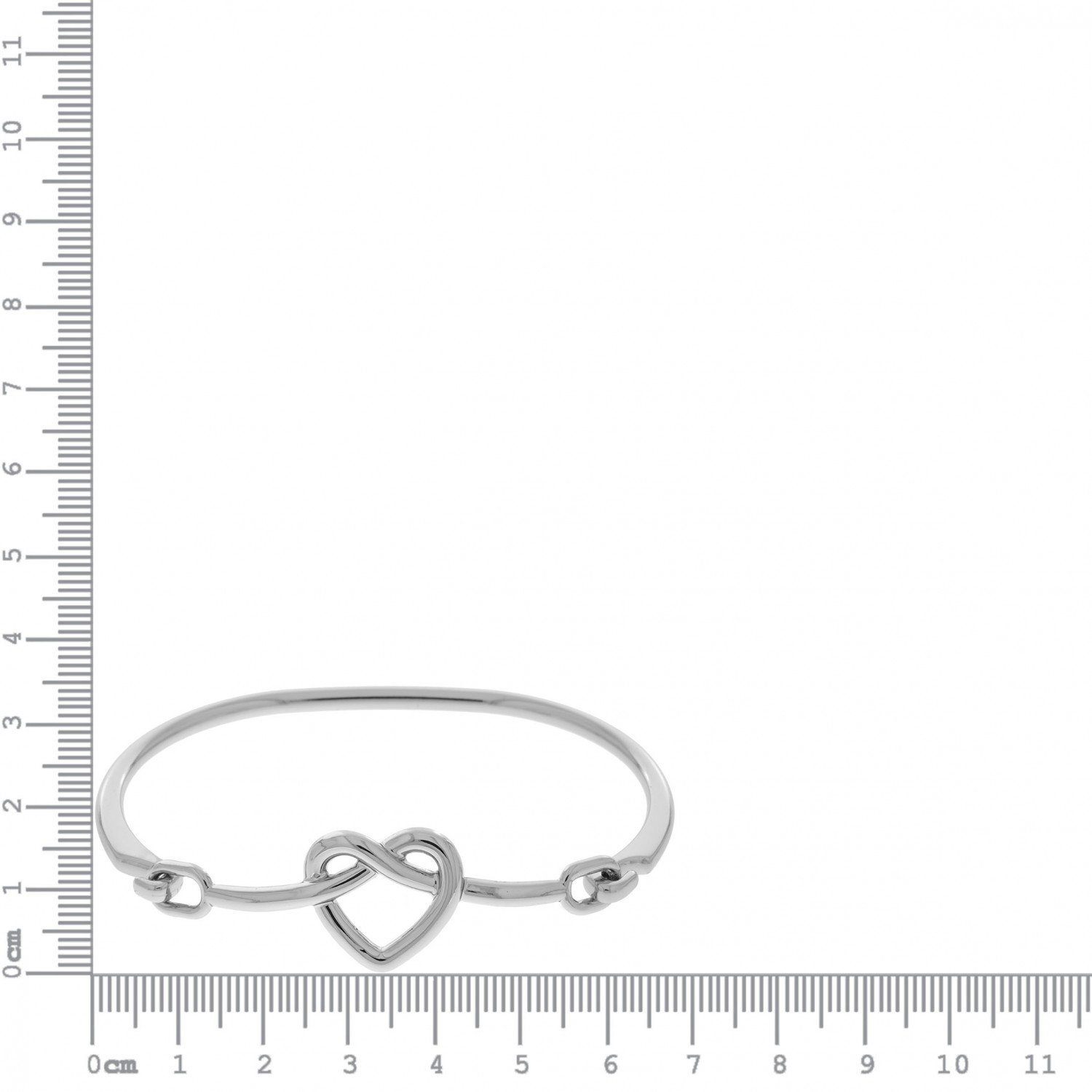 Bracelete Feminino coração Elegante Presente Feminino Prata 2