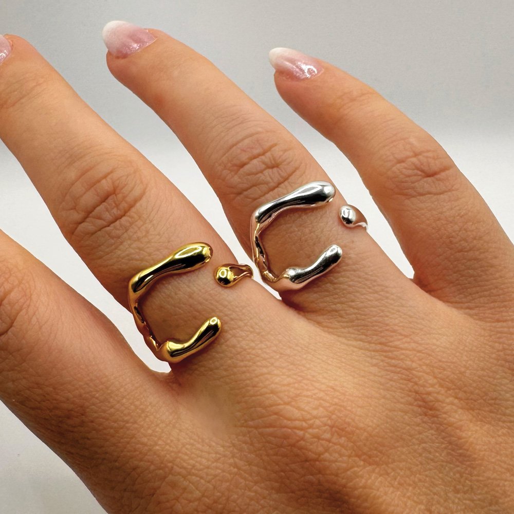 Anel Regulável Brooke em Banho Ouro Dourado 2