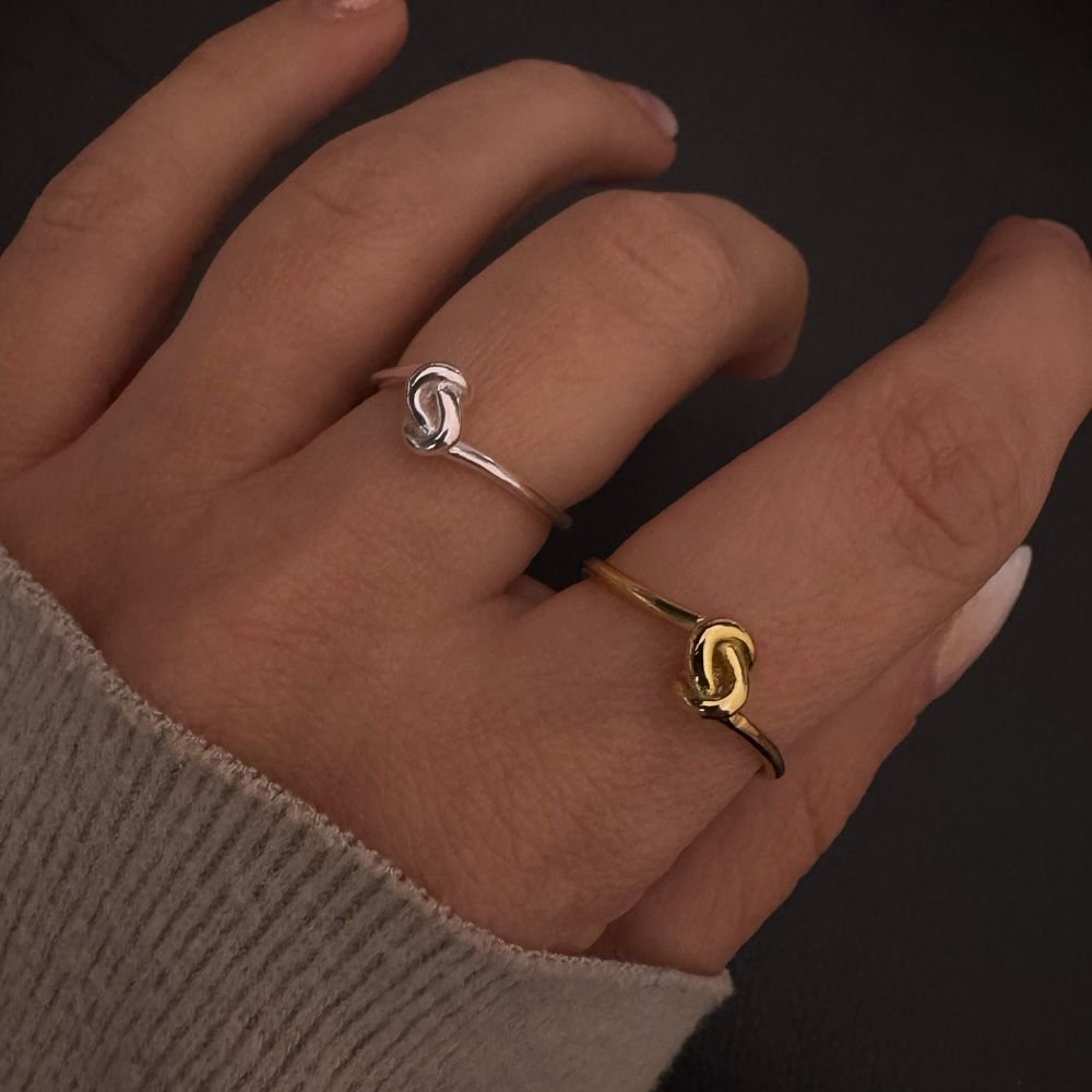 Anel Regulável Nó PPI em Banho Ouro Dourado 2