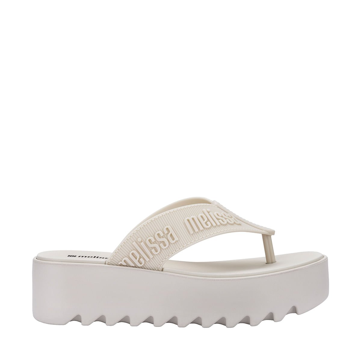 Melissa M Lover Thong Platform Bege 37914