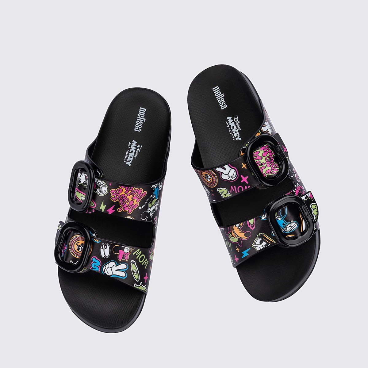 Melissa Cozy Slide + Disney Preto Multicor 37919 Preto 3