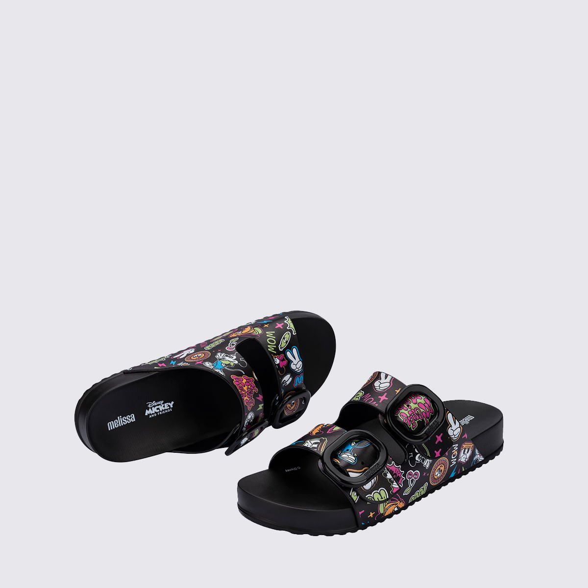 Melissa Cozy Slide + Disney Preto Multicor 37919 Preto 4
