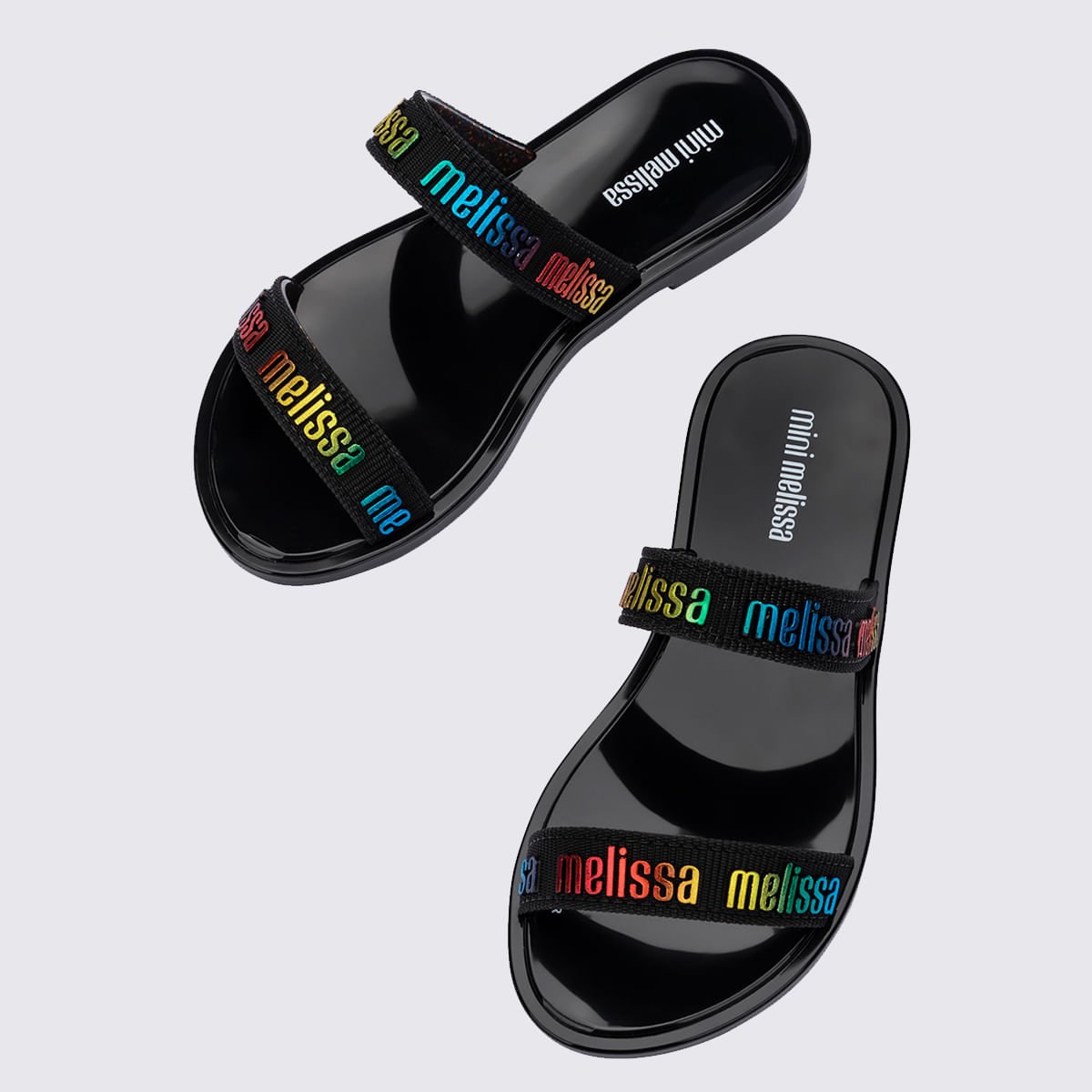 Mini Melissa Duo M Lover Slide Infantil Preto 38092 Preto 3