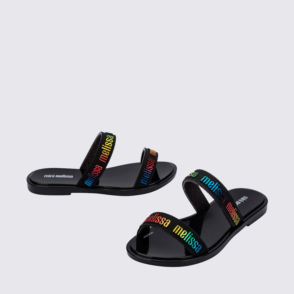 Mini Melissa Duo M Lover Slide Infantil Preto 38092 Preto 4