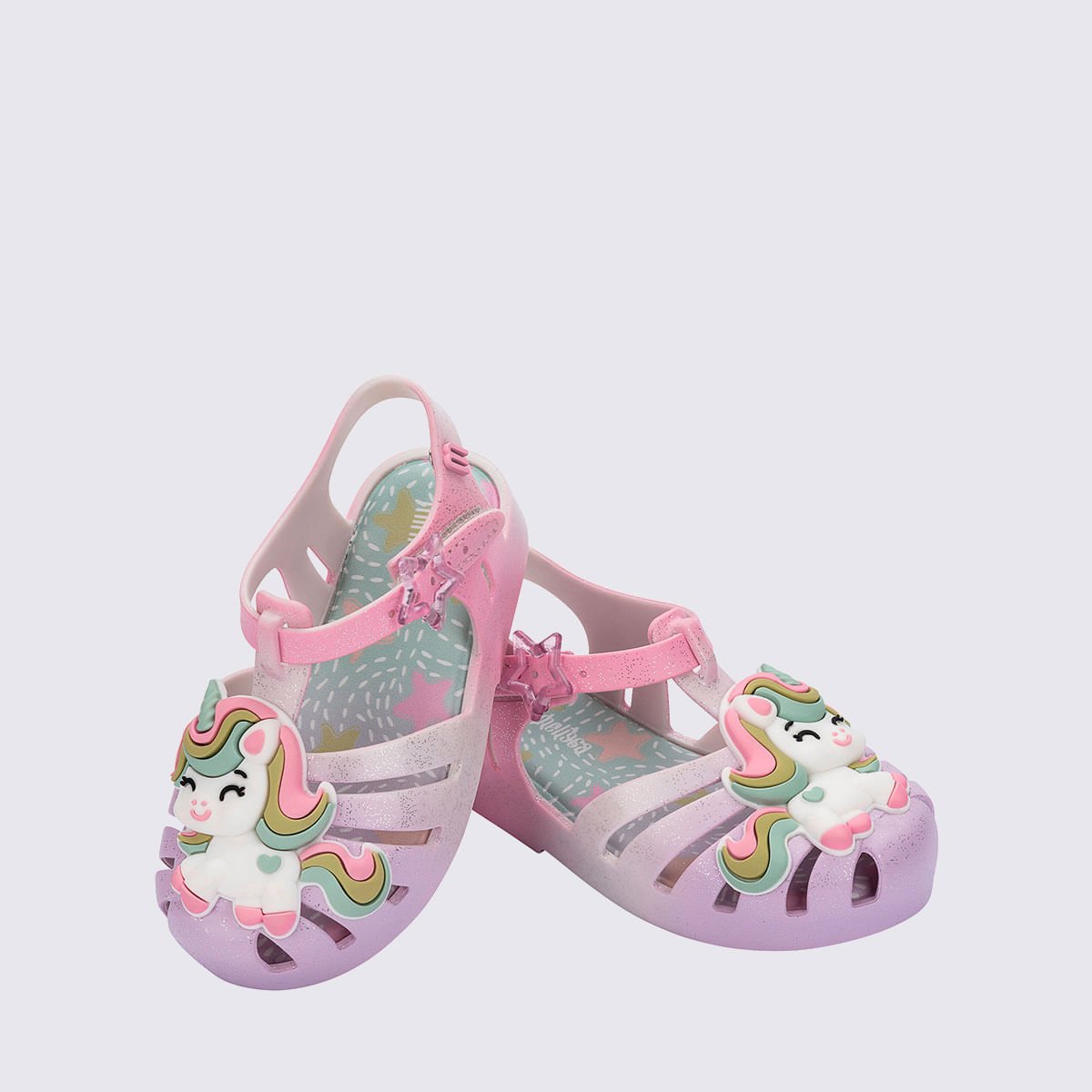 Mini Melissa Possession Uni Baby Branco Lilás Rosa 37828 Lilás/Rosa 3