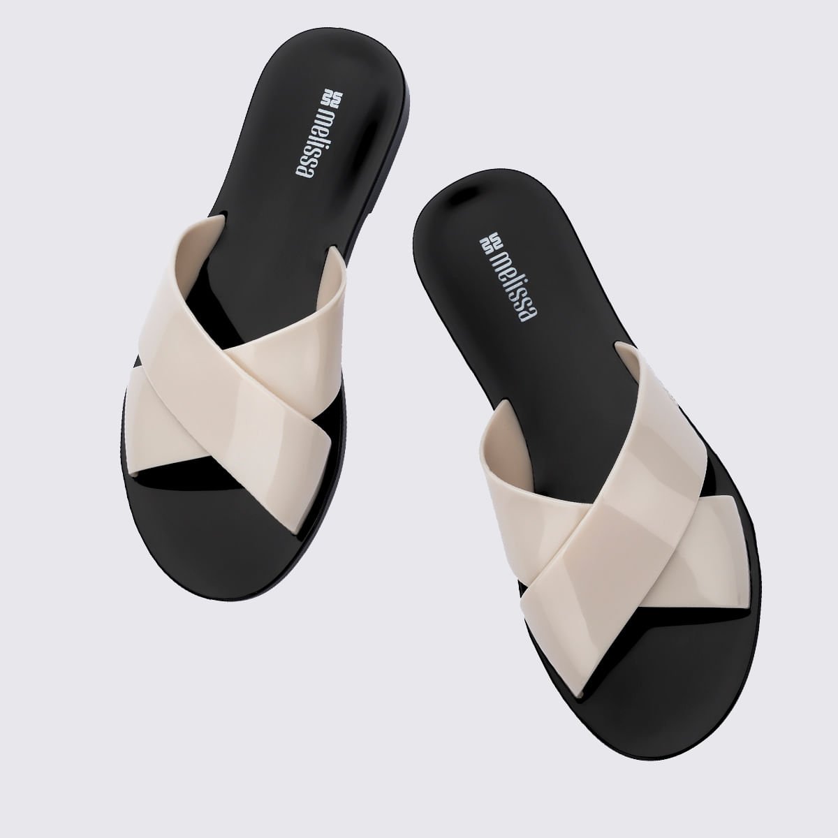 Melissa Essential Cross Slide Preto Bege 38071 Bege 3