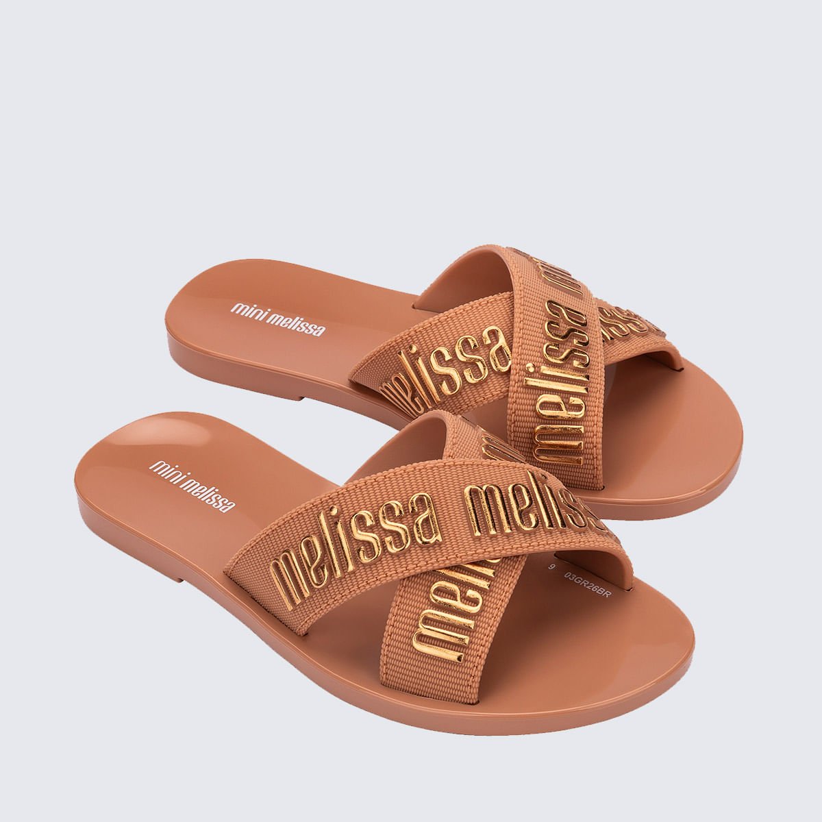 Mini Melissa M-Lover Slide Infantil Bege Cobre 35968 Caramelo 3