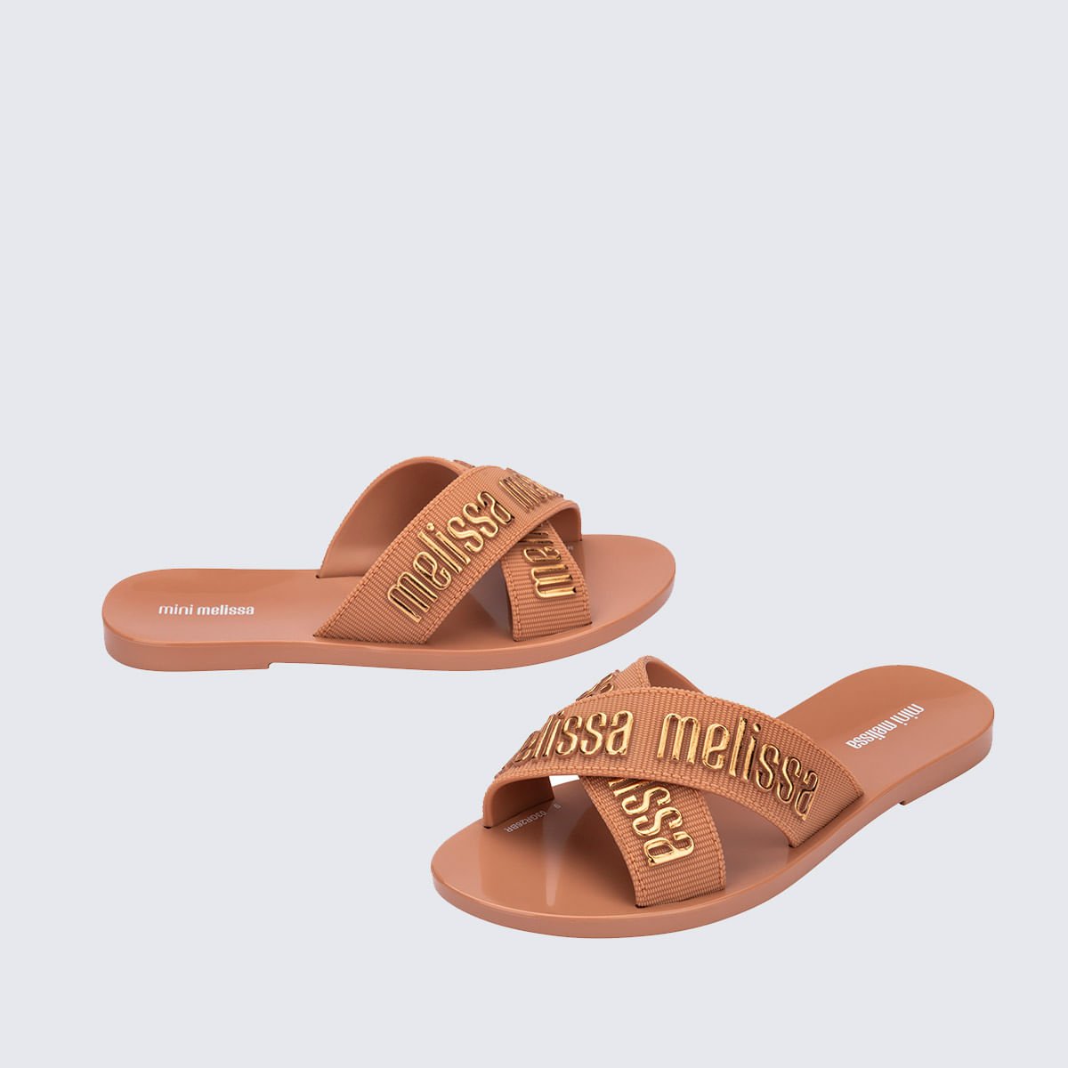 Mini Melissa M-Lover Slide Infantil Bege Cobre 35968 Caramelo 4