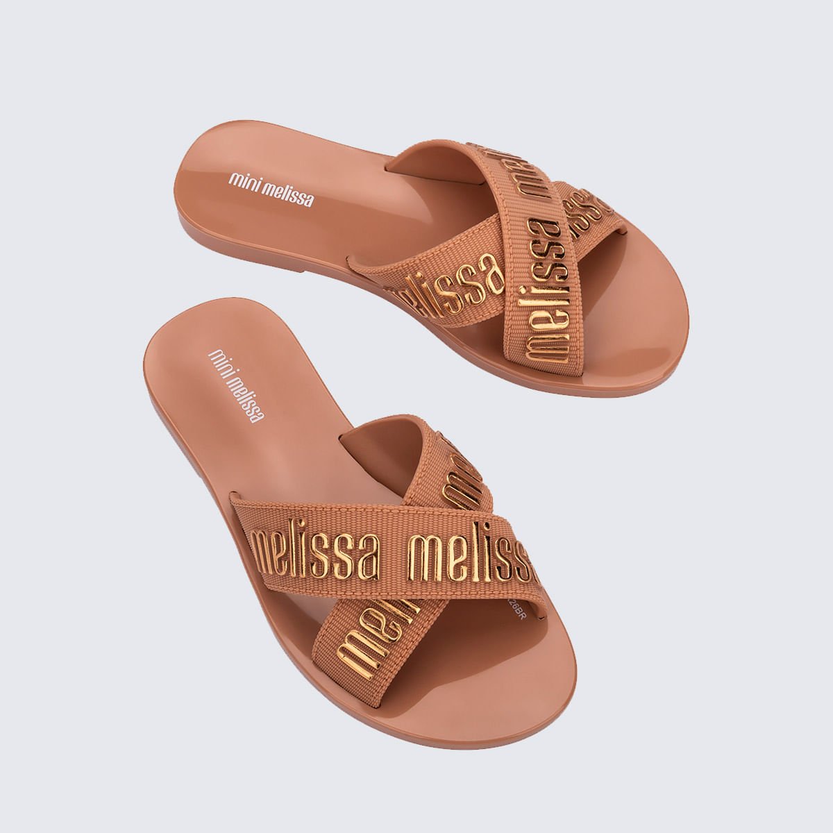 Mini Melissa M-Lover Slide Infantil Bege Cobre 35968 Caramelo 5