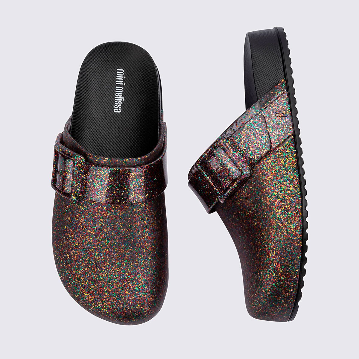 Mini Melissa Cozy Clog Infantil Preto Multicor 36069 Multicores 4