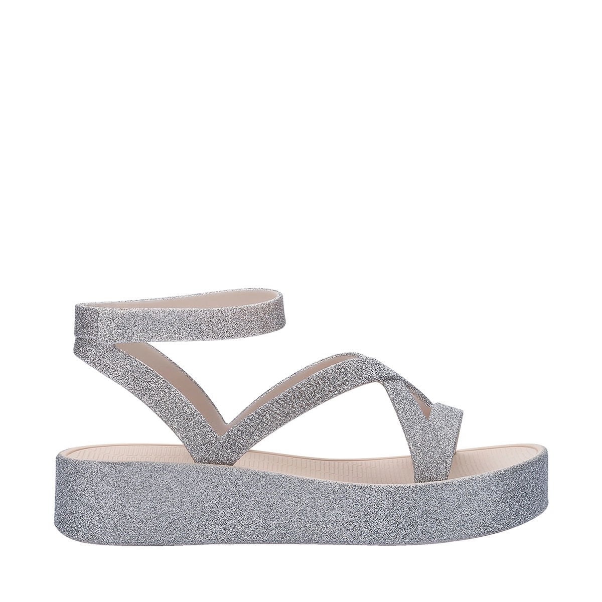 Melissa Sun Barra Platform II Bege Glitter 38066