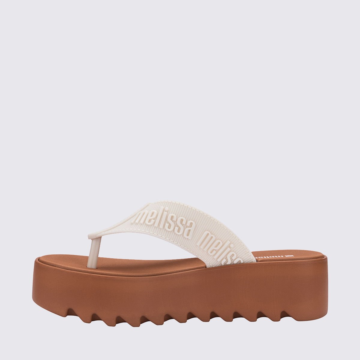 Melissa M Lover Thong Platform Marrom Bege 37914 Bege 2