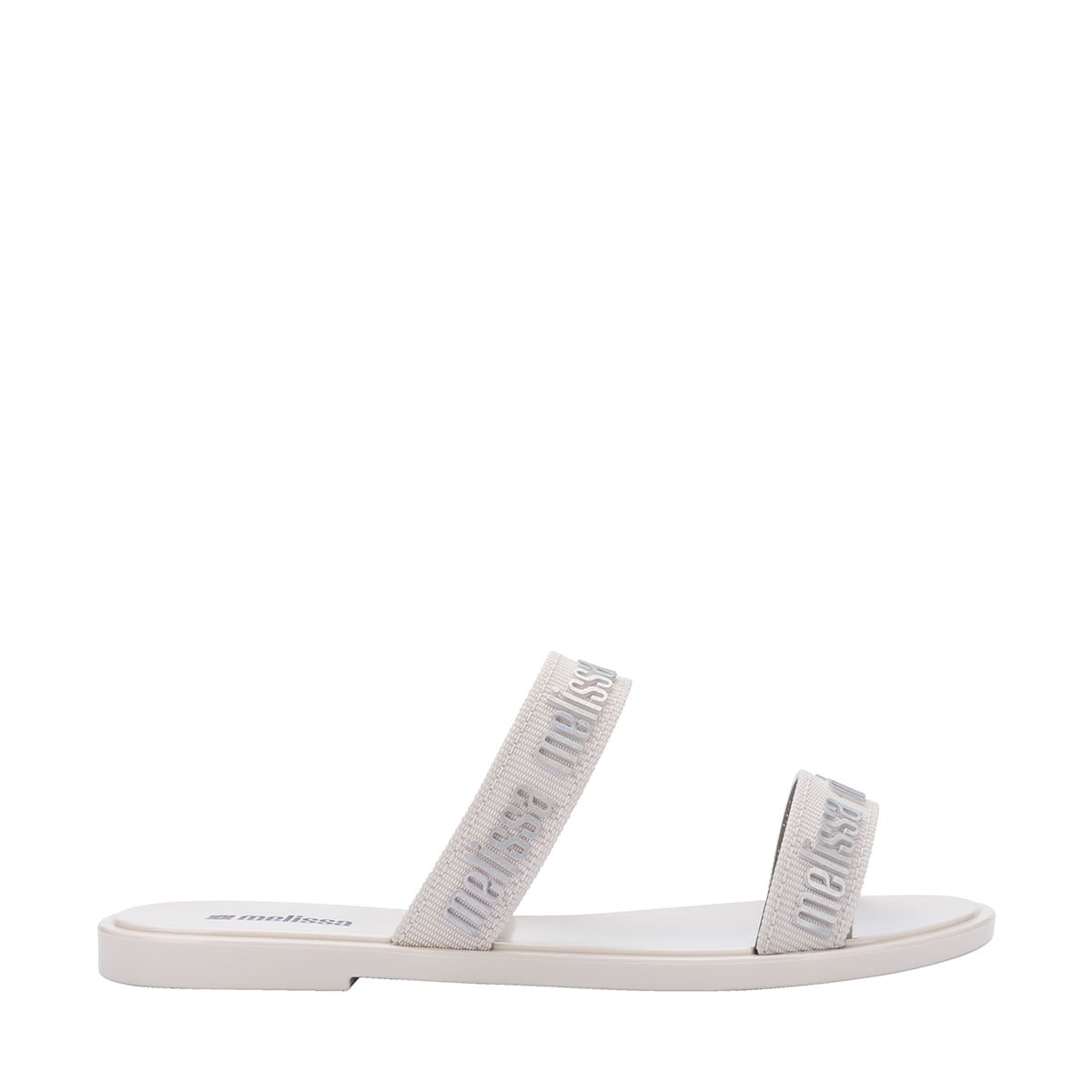 Melissa M Lover Duo Slide Branco Prata 38016