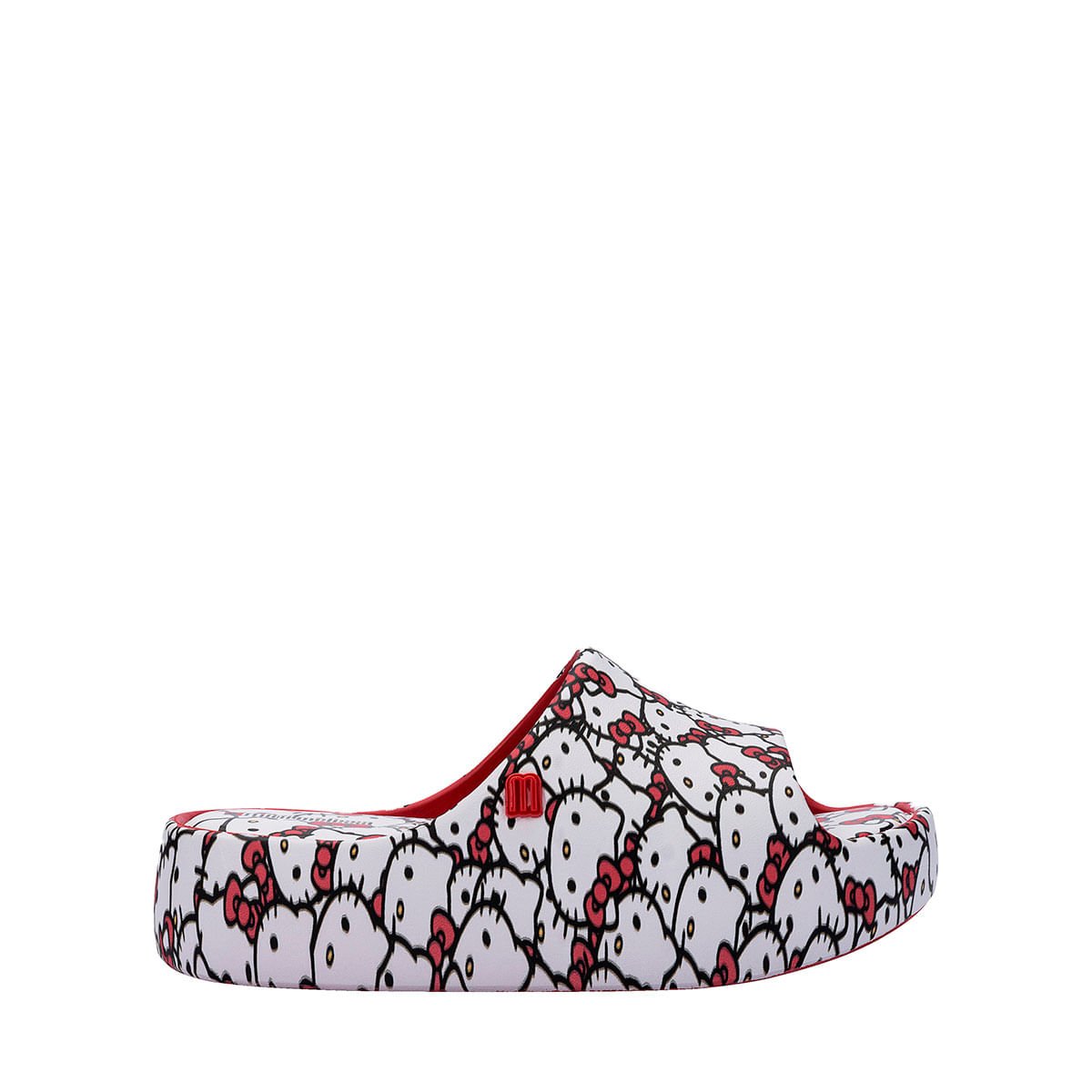 Mini Melissa Free Platform Slide + Hello Kitty And Friends Infantil Vermelho Branco 37875