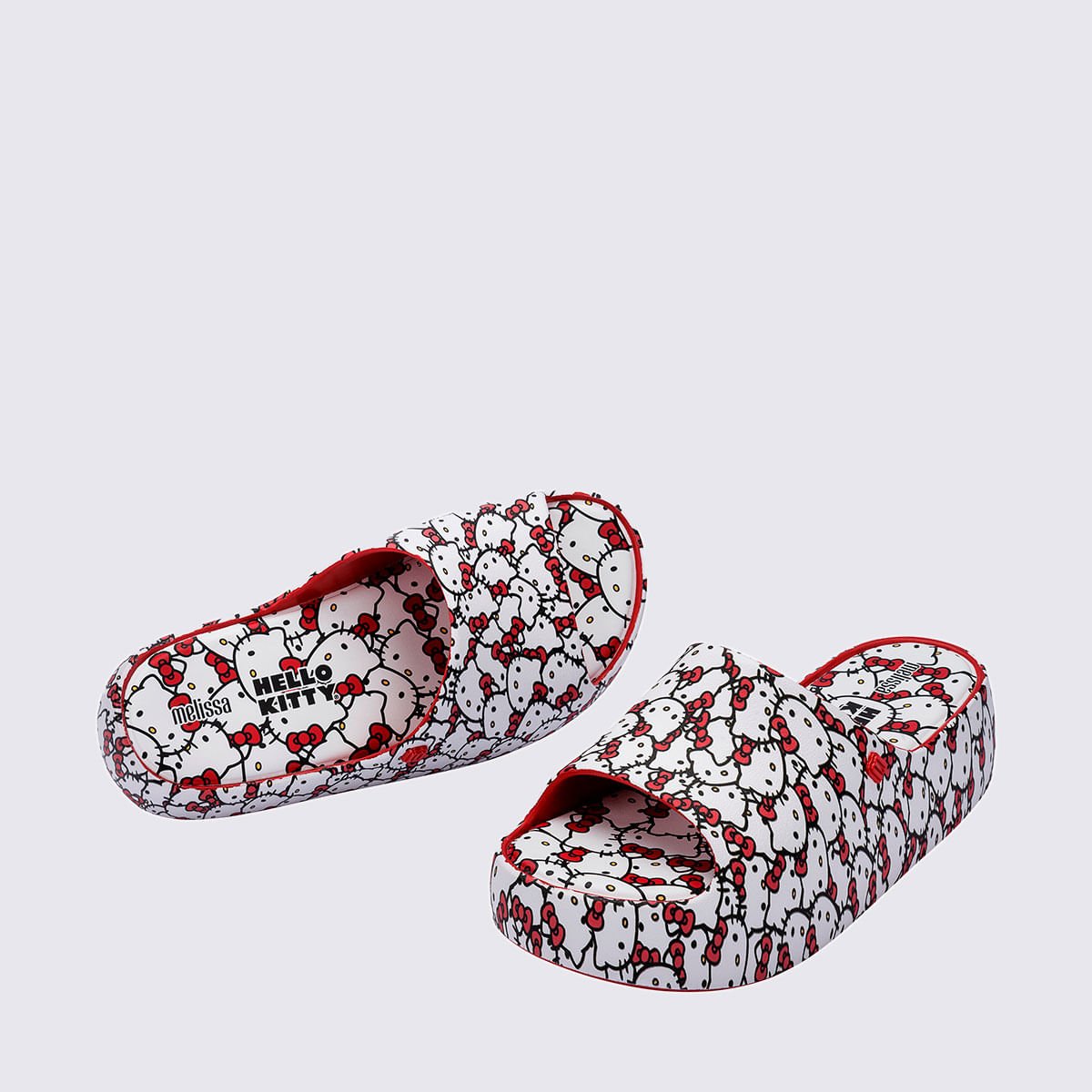 Melissa Free Platform Slide + Hello Kitty And Friends Vermelho Branco 37874 Branco/Preto 3