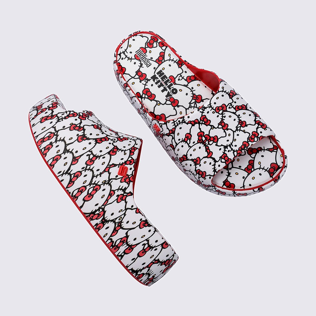 Melissa Free Platform Slide + Hello Kitty And Friends Vermelho Branco 37874 Branco/Preto 4