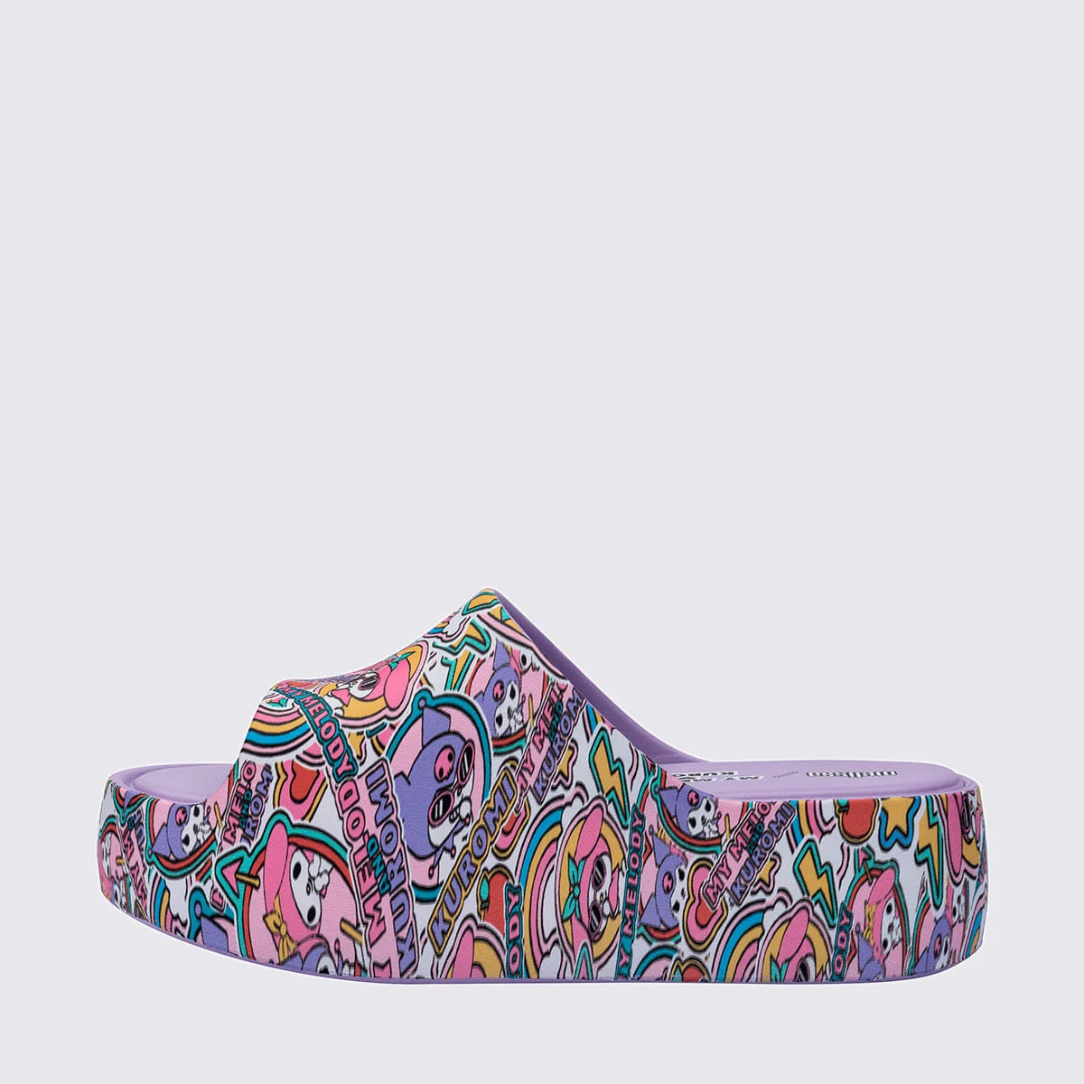 Melissa Free Platform Slide + Hello Kitty And Friends Lilás Amarelo 37874 Lilás 2