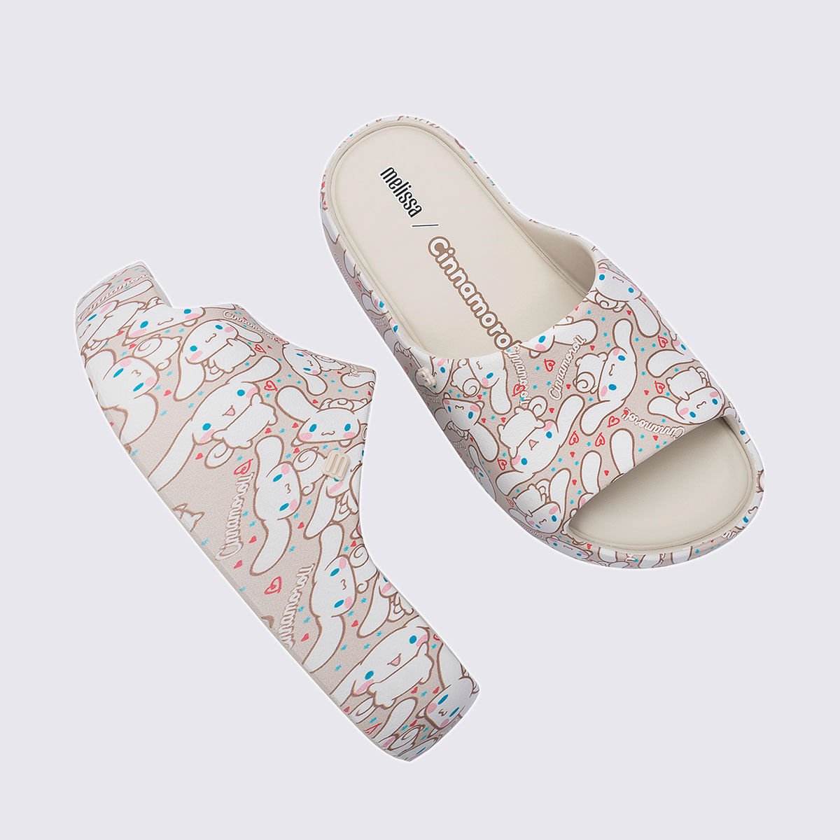 Melissa Free Platform Slide + Hello Kitty And Friends Bege Marrom 37874 Bege 4