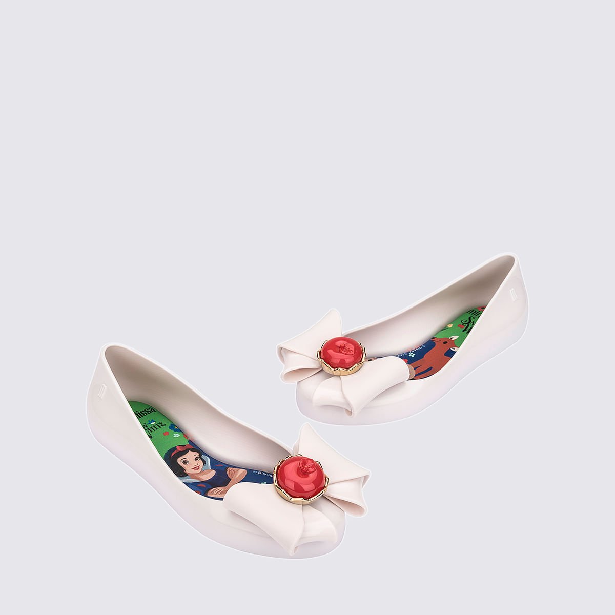 Mini Melissa Sweet Love + Snow White Branco Vermelho 35853 Branco 3
