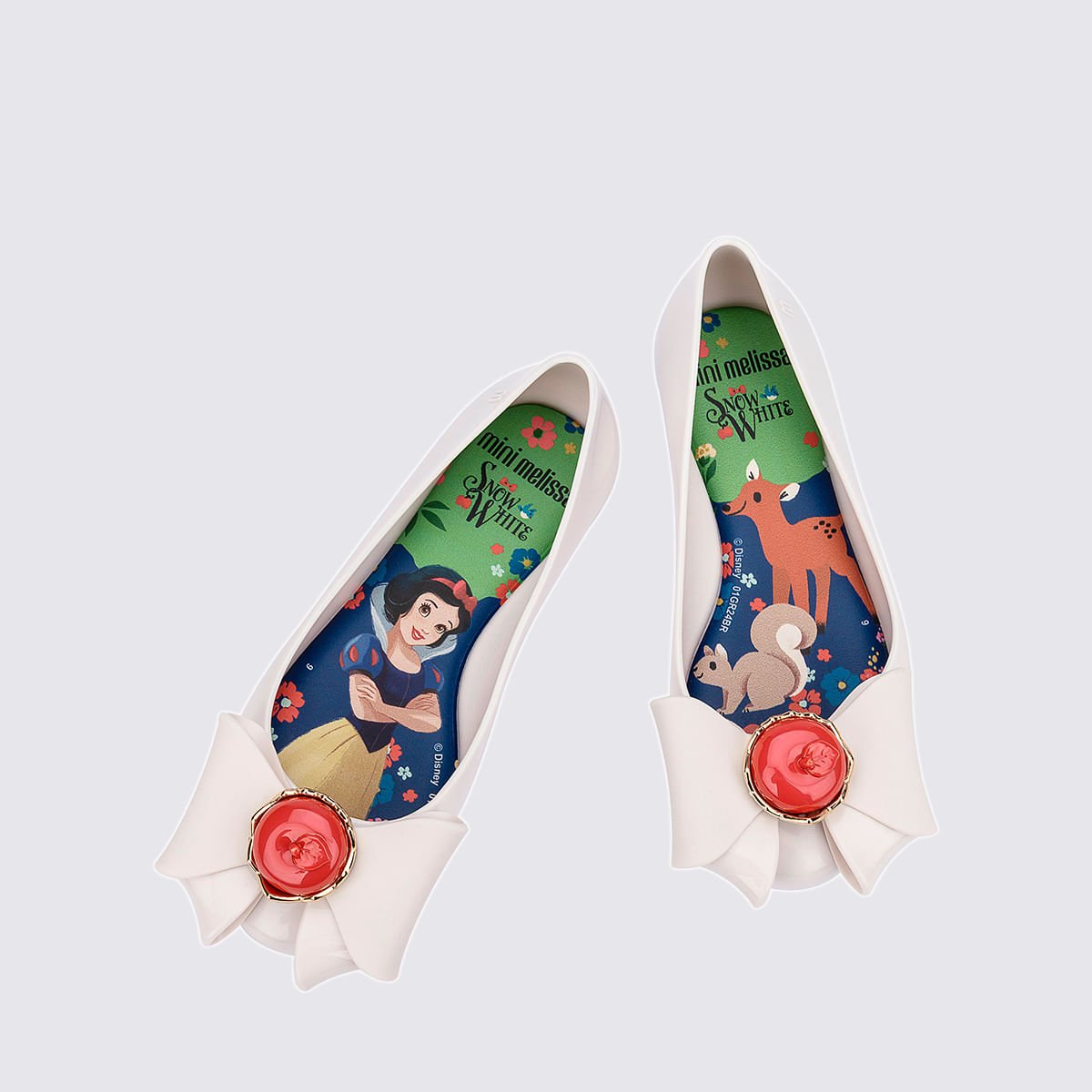 Mini Melissa Sweet Love + Snow White Branco Vermelho 35853 Branco 4