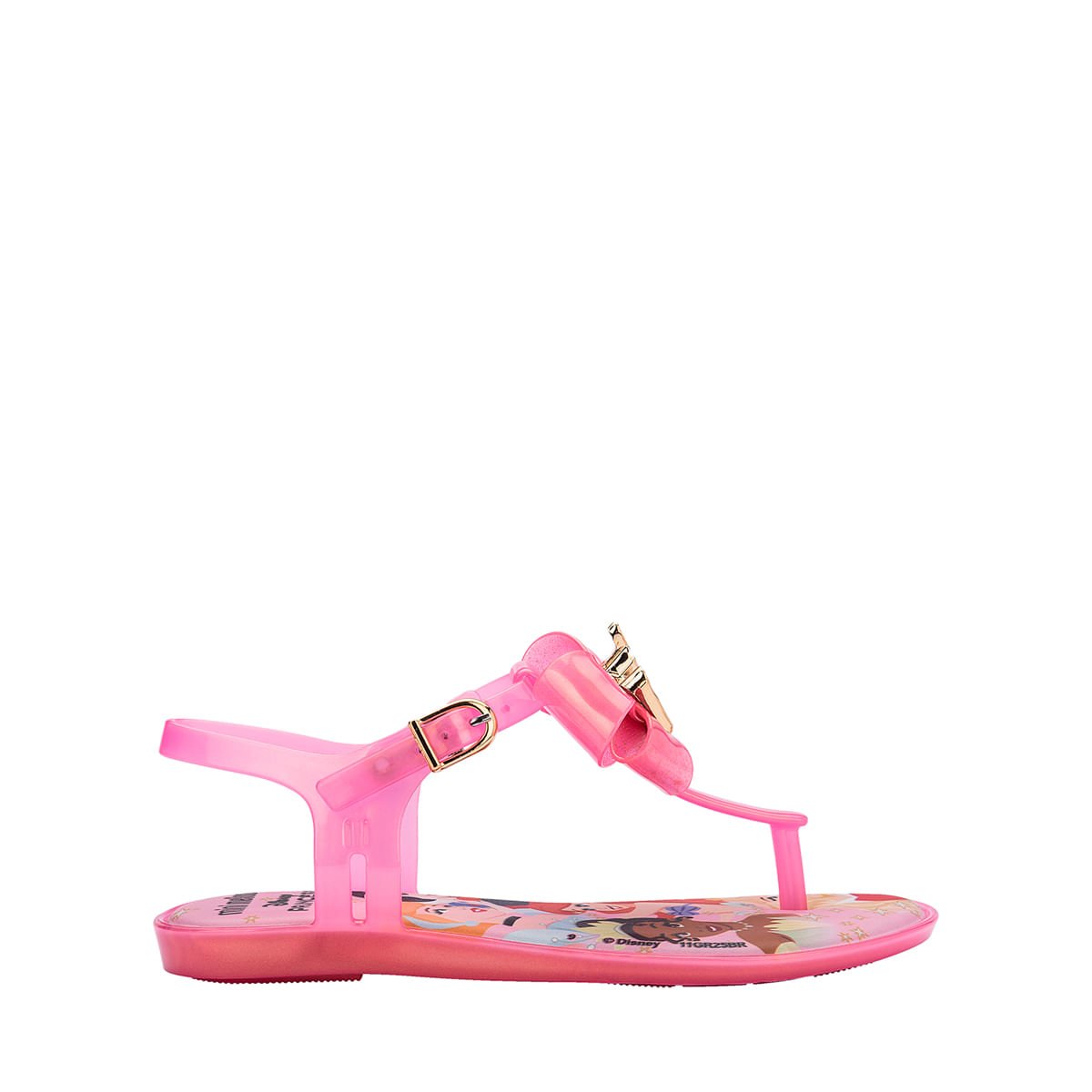 Mini Melissa Solar + Disney Princess Infantil Rosa Perolado 37917