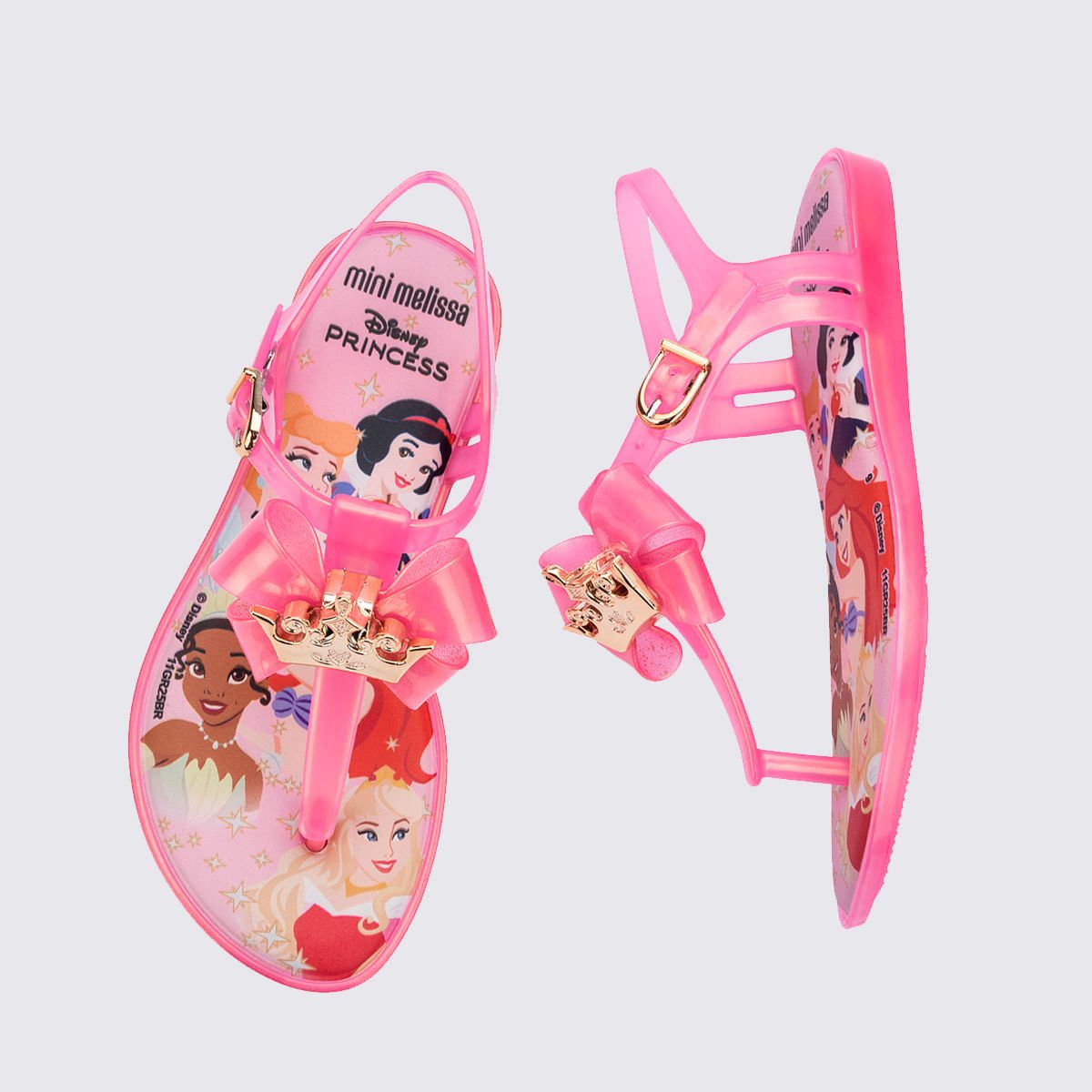 Mini Melissa Solar + Disney Princess Infantil Rosa Perolado 37917 Rosa 3