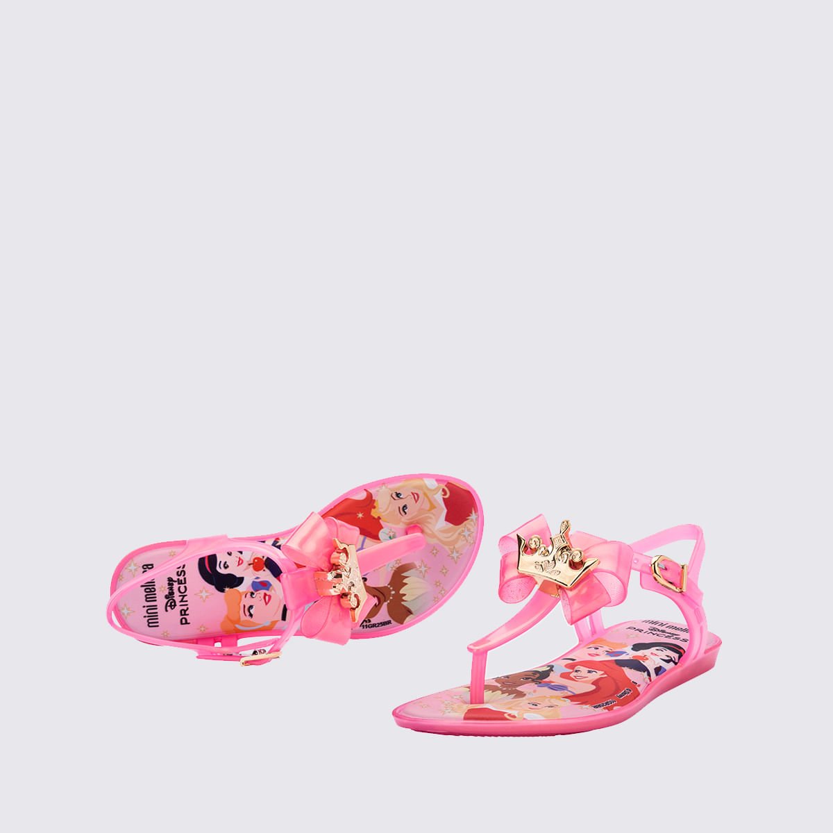 Mini Melissa Solar + Disney Princess Infantil Rosa Perolado 37917 Rosa 4