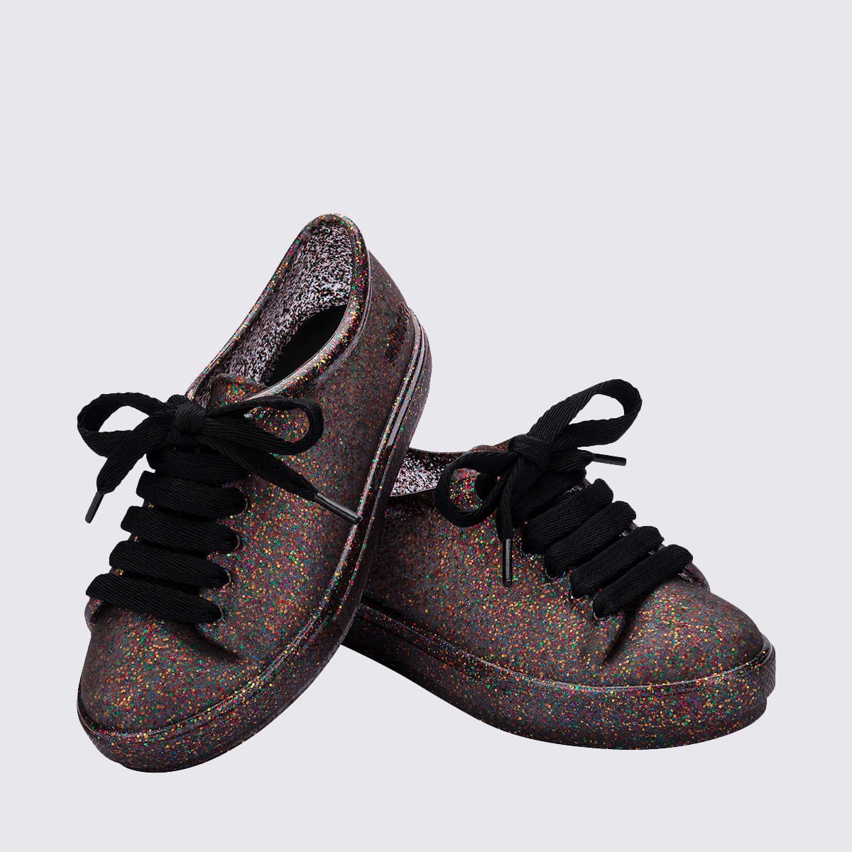 Mini Melissa Hip Sneaker Infantil Glitter Multicor Preto 36377 Multicores 4